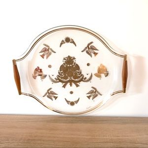Vintage MCM Georges Briard Gold Dove Serving Tray
